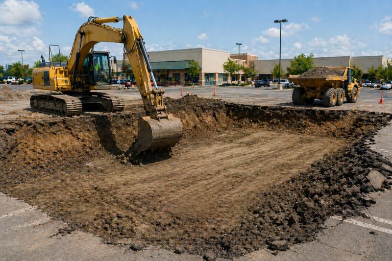Parking Lot Excavation in Canton, GA
